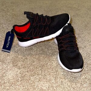 Nautica Black and Red Sneakers